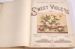 1870s 1880s Bound Sheet Music Collection Volume Ballads Waltzes Songs