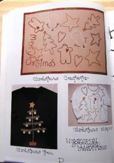 Pattern Quilt Applique Primitive Christmas Dolls Snowman Ornaments