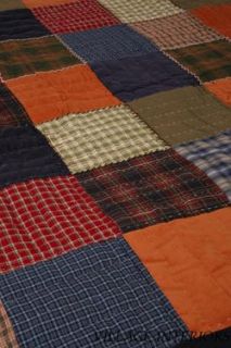 Northern Lodge Cabin Plaids Patchwork Oversize Cal King Quilt