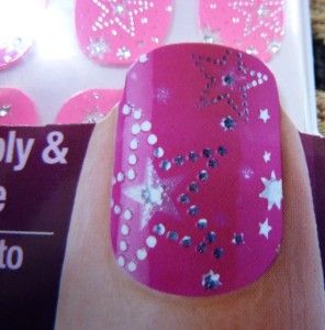 Kiss Stick on Strips Nail Dress Art Stickers Appliques Decals Pink