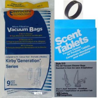 Bags Belts Scent Tablets for Kirby Sentria Ultimate Diamond G6 G5 G4