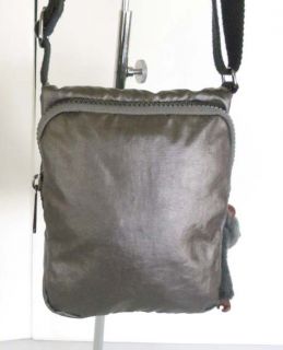 Kipling Metallic Eldorado Organizer x Body Bag w Monkey XLNT $50