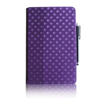 Kindle Fire PU Leather Folio Case Cover Car Charger USB Cable Stylus