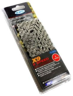 New KMC x9 Chain 116 Links 9 Speed Silver