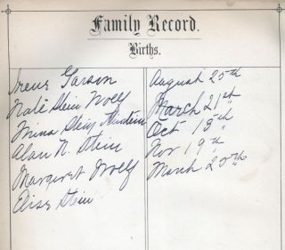 Fidelma Cadmus Lincoln Kirstein Family Bible 1897 Holman Edition Birth