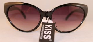 Large Kiss Cateye Sunglasses Total Retro Black or Brown