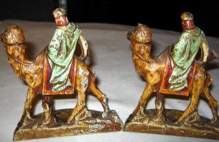 Hubley Arab War Knight Camel Gun Art Statue Sculpture Bookends