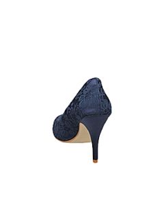 Untold D alexis u lace peep toe court shoes Navy   House of Fraser