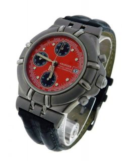 Mens Krieger Chronograph B929 3059 Red Dial Automatic Chronometer