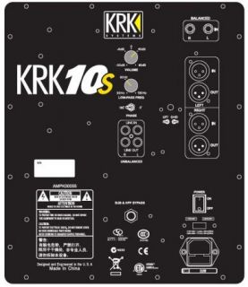 KRK 10S 10 225 Watt Self Powered Studio Subwoofer