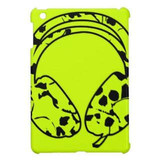 Skulls Headphones green iPad mini case
