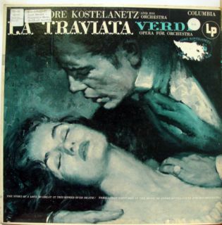 Kostelanetz Verdi La Traviata LP VG CL 799 Vinyl Record