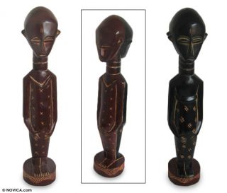 Unity African Wood Carving Sculpture Ghana Art Novica