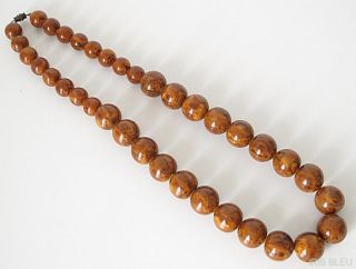 Vintage 1950s Chocolate Sundae Bakelite Bead Necklace