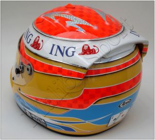 Fernando Alonso 2009 F1 Replica Helmet Scale 1 1 New