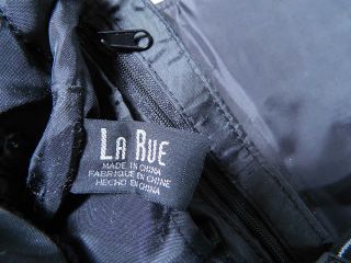Vintage 1980s Retro La Rue Black Quilted Kidney Shape Shoulder Bag