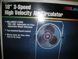 Lakewood 18 3 Speed Hi Velocity Rollabout Fan HV 18 RA