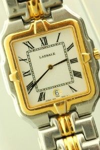 Elegant Mens Seiko LaSalle Two Tone Dress Wrist Watch