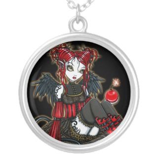 Abigail Gothic Cherry Bomb Devil Fae Necklace