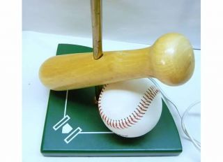 Baseball Game Lamp Official Ball Wood Bat Wooden Diamond Boys Bedroom