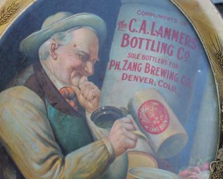 Antique Vintage C A Lammers Ph Zang Brewing Brewery Denver Co Tin Beer