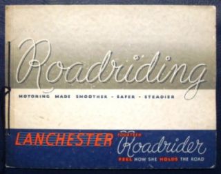 Lanchester Roadrider Range Car Sales Brochure 1937 8