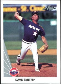 1990 Leaf Dave Smith Larry Andersen Houston Astros Wrong Back Error