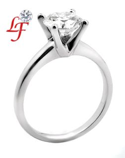 35 H VS2 Round Cut Diamond Solitaire Engagement Ring