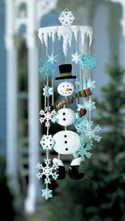 30 Winter Snowman Holiday Garden Wind Chimes Christmas Decoration