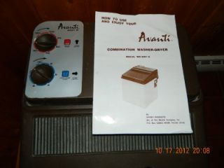 Avanti Combination Washer Dryer Portable Laundry Washing Machine Tub