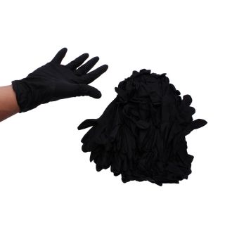100 Black Disposible Nitrile Glove Tattoo Large 50 Pair