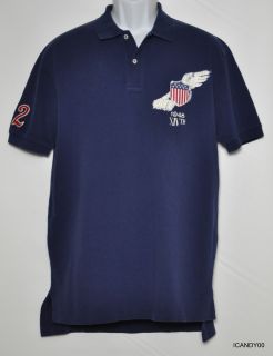 Ralph Lauren Polo Shirt Cotton Short Sleeves T Shirt Top Navy Blue M