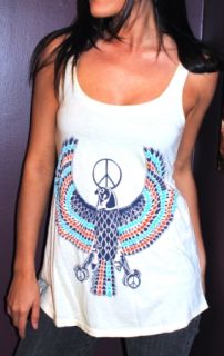 Lauren Moshi Swing Tank Top Color Eagle Antique Peace