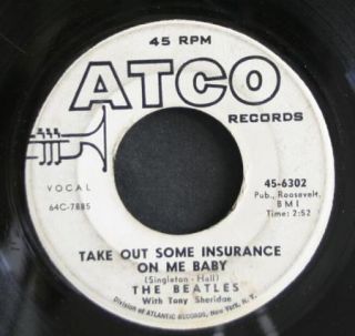 45 Beatles with Tony Sheridan on Atco Sweet Georgia Brown RARE Promo