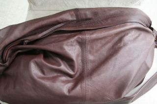 Latico NJ Brown Crossbody Handbag Extra Large Hobo Leather Bag