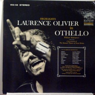 Laurence Olivier Shakesphere Othello LP Mint VDS 108 Vinyl 1964 Record