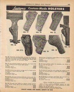 1957 Lawrence Ad Custom Made Leather Holsters