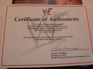 Autographed The Rock Says Hardcover Book w COA from WWF WWE