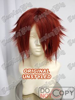Gray Man Lavi Short Layered Copper Red Spiky Cosplay Wig Punk