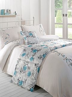 Linea Ribbon floral bed in a bad in aqua   