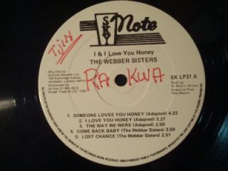 SISTERS I & I Love you honey REGGAE LP on SKY NOTE lee perry , jammy