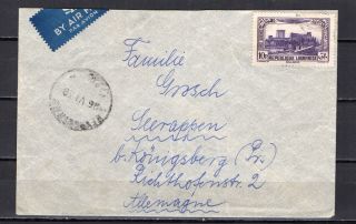 Lebanon 1938 cover to Germany (shipping cost includes registered