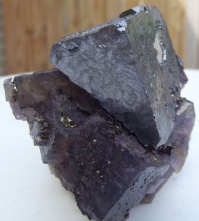 Silvery Galena on Purple Fluorite from the Hill Ledford Mine Illinois