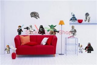 Lego Star Wars 11 Characters Decal Removable Wall Sticker Home Decor