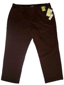 NWT sz 24W P~28 inseam~INSTANTLY SLIMS YOU~BROWN STRETCHY COTTON LEE