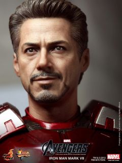 Hot Toys The Avengers 2012 Ironman Mark VII Tony Stark Battle Damage