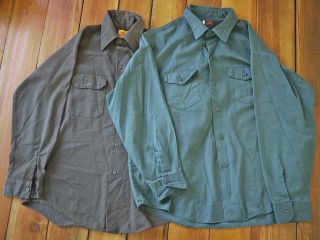 Lot of 2 Red Camel Lee Union Work Shirts L