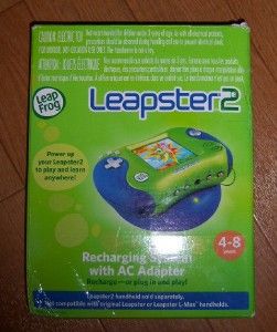 Leap Frog Leapster 2 Recharging System Dock Battery Pack AC Adaptor
