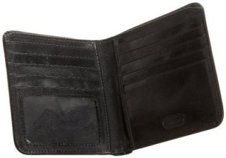 Leatherbay Double Fold Mens Leather Wallet Black