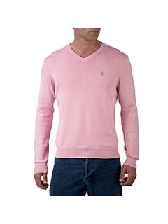 Polo Ralph Lauren Long sleeved pima cotton sweater Pink   House of